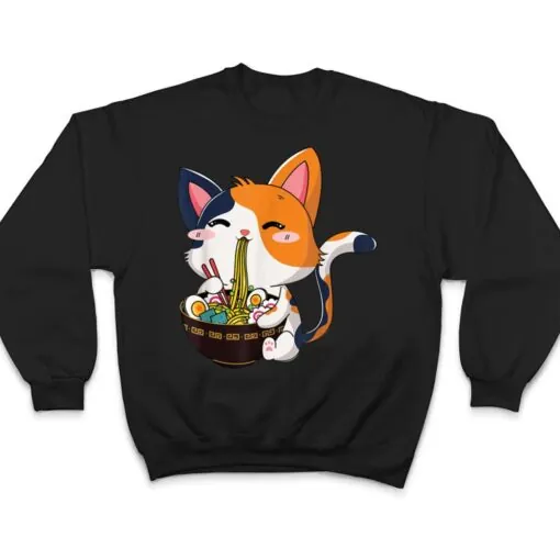 Ramen Cat Neko Anime Kawaii Cat Lover T Shirt