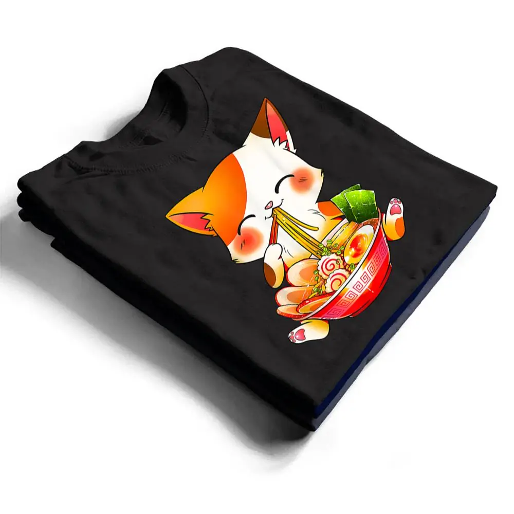 Ramen-Cat-Neko-Anime-Kawaii-Japanese-Merch-Gifts-T-Shirt-1 Ramen Cat Neko Anime Kawaii Japanese Merch Gifts T Shirt