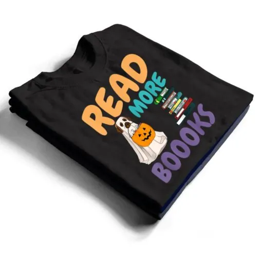 Read More Boooooks Cute Ghost Dog Funny Boo Groovy Halloween Ver 1 T Shirt