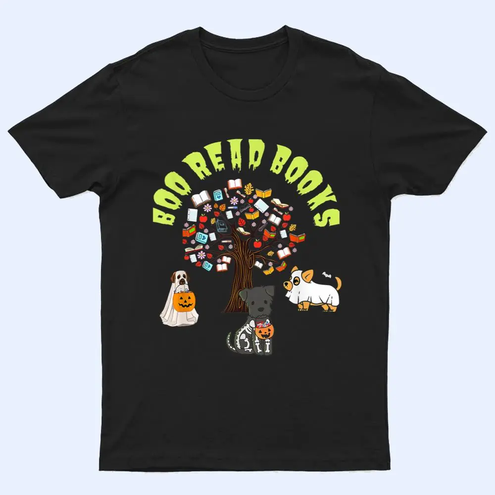 Read More Boooooks Cute Ghost Dog Funny Boo Groovy Halloween Ver 2 T Shirt Read More Boooooks Cute Ghost Dog Funny Boo Groovy Halloween Ver 2 T Shirt