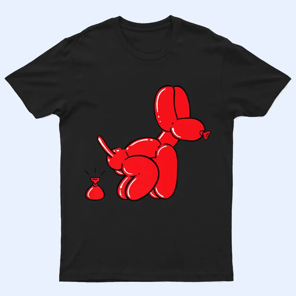 Red Balloon Dog Pooping T Shirt Red Balloon Dog Pooping T Shirt