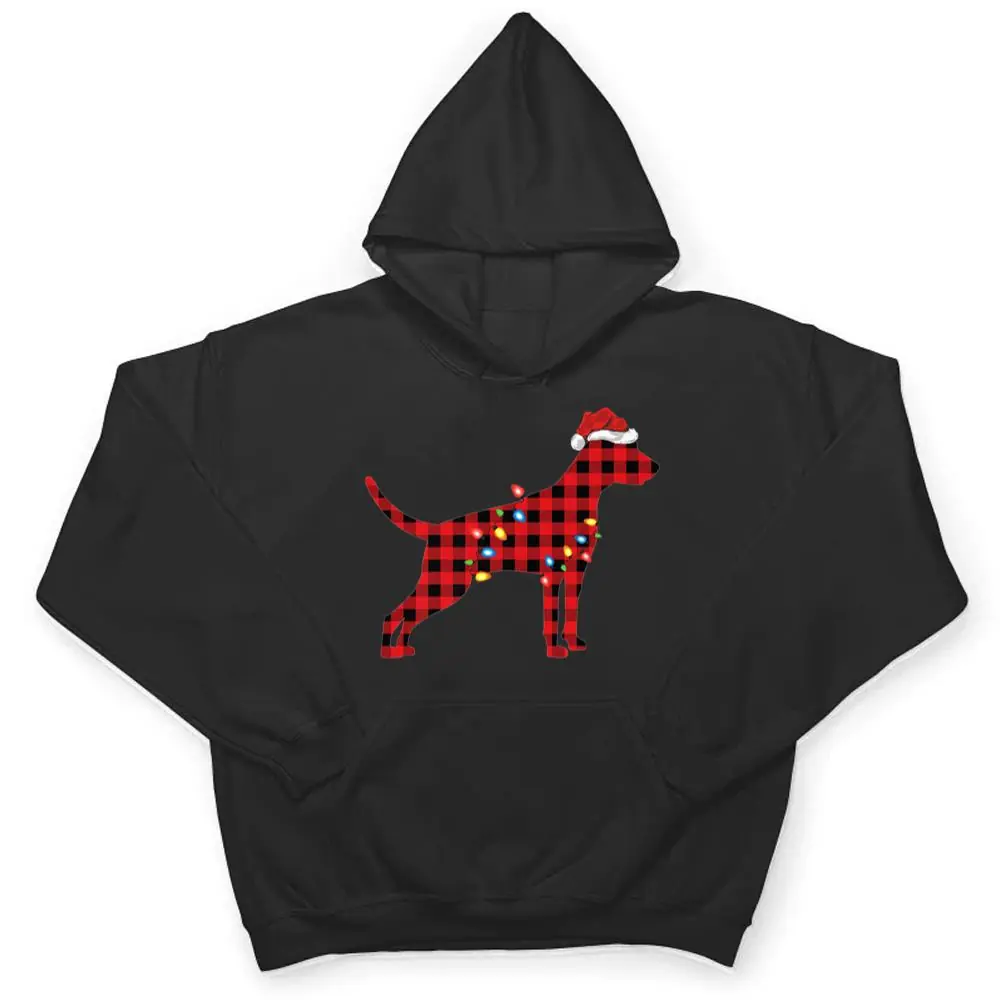 Red-Buffalo-Plaid-Santa-Hat-Weimaraner-Dog-Christmas-Pajama-T-Shirt-3 Red Buffalo Plaid Santa Hat Weimaraner Dog Christmas Pajama T Shirt