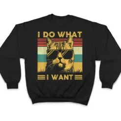Retro 70s 80s 90s I do what I want cat funny cat lover T Shirt Retro 70s 80s 90s I do what I want cat funny cat lover T Shirt