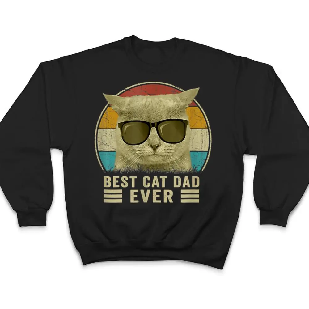 Retro-80s-90s-Cat-Lovers-Funny-Best-Cat-Dad-Ever-Cat-T-Shirt-4 Retro 80s 90s Cat Lovers Funny Best Cat Dad Ever Cat T Shirt