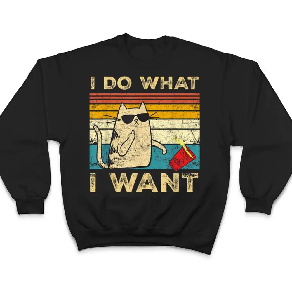 Retro-80s-90s-Cat-Lovers-gifts-Funny-I-Do-What-I-Want-Cat-T-Shirt-4 Retro 80s 90s Cat Lovers gifts Funny I Do What I Want Cat T Shirt