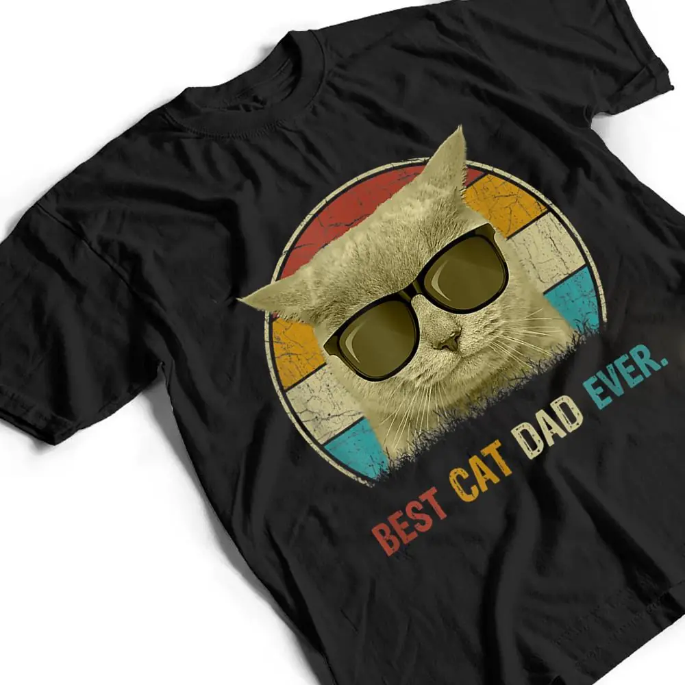 Retro-Cat-Best-Cat-Dad-Ever-Cat-Funny-Cat-Daddy-Cat-Lover-T-Shirt-2 Retro Cat Best Cat Dad Ever Cat Funny Cat Daddy Cat Lover T Shirt