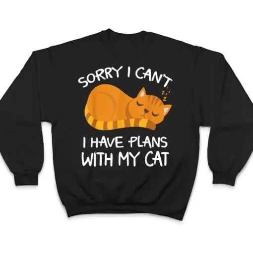 Retro Cat I'm Sorry I Can't I Have Plans With My Cat T Shirt