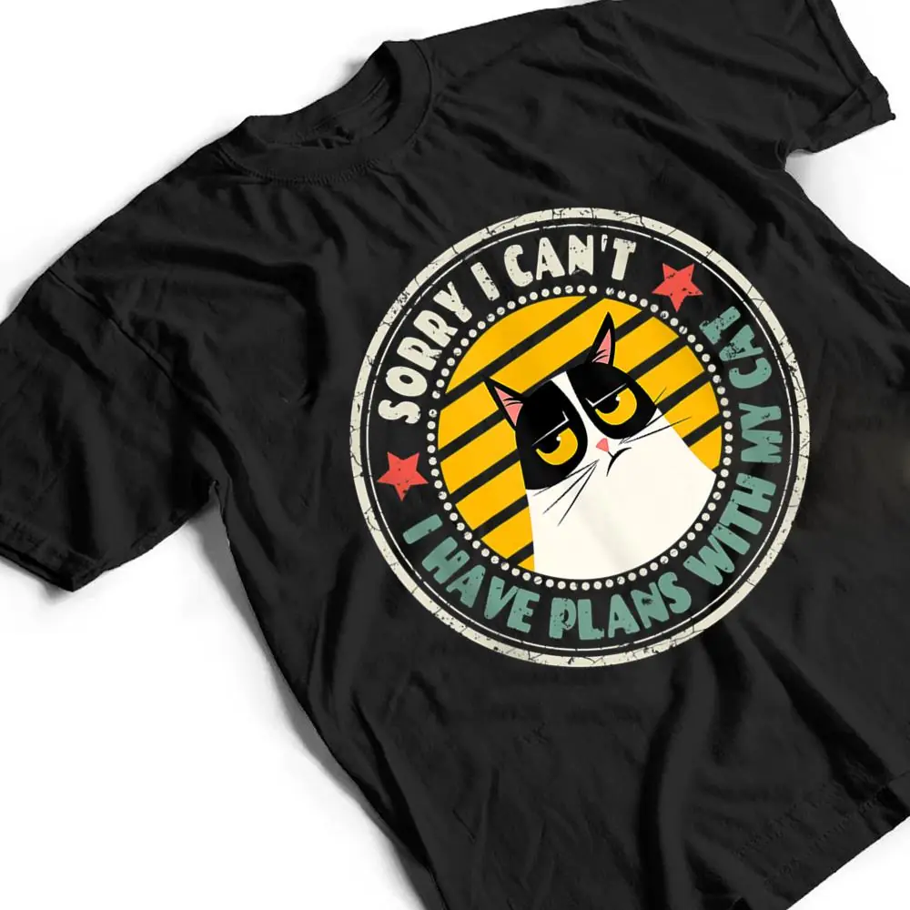 Retro-Cat-Im-Sorry-I-Cant-I-Have-Plans-With-My-Cat-Ver-2-T-Shirt-2 Retro Cat I'm Sorry I Can't I Have Plans With My Cat Ver 2 T Shirt