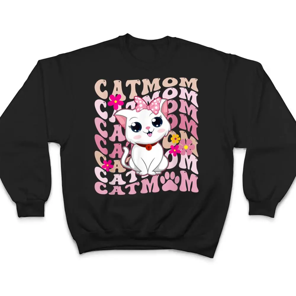 Retro-Cat-Mom-Groovy-Cute-Kitten-Cat-Lover-T-Shirt-4 Retro Cat Mom Groovy Cute Kitten Cat Lover T Shirt