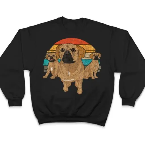 Retro Dog Lover Puggle T Shirt