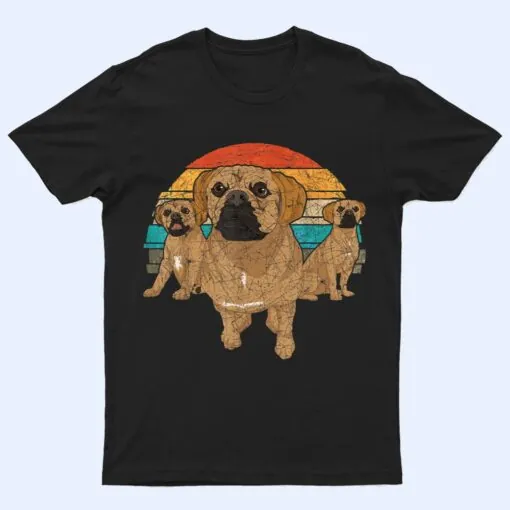 Retro Dog Lover Puggle T Shirt