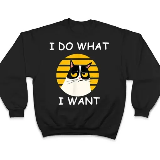 Retro I Do What I Want With My Cat Funny Cat Love T Shirt