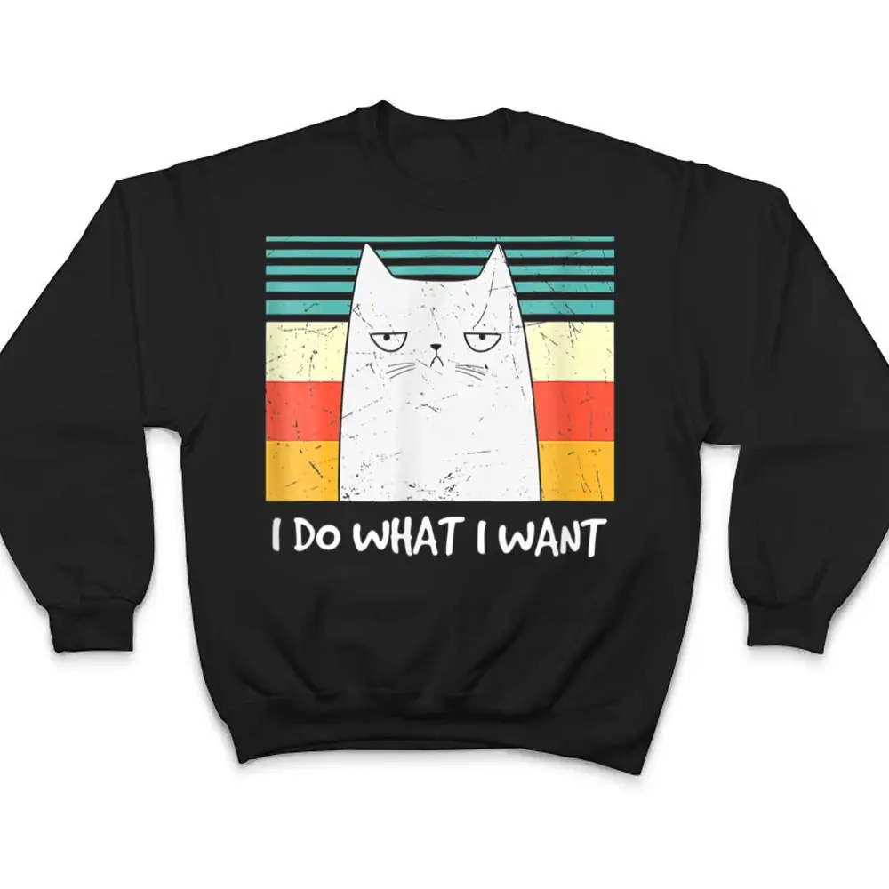 Retro-Meow-Cat-I-Do-What-I-Want-Funny-Black-Cat-Lovers-T-Shirt-4 Retro Meow Cat I Do What I Want Funny Black Cat Lovers T Shirt