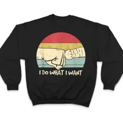 Retro Paw Cat I Do What I Want Cat Vintage Black Cat T Shirt