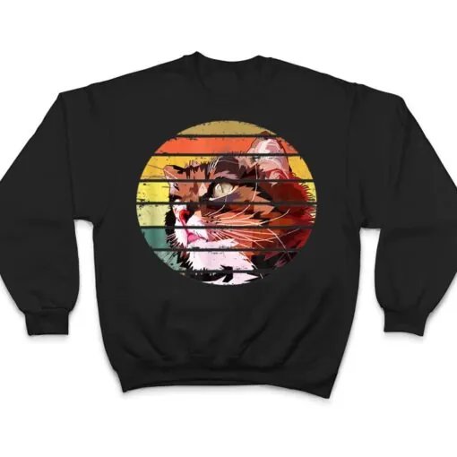 Retro Vintage Colorful Cat For Lovers Cat And Pets T Shirt