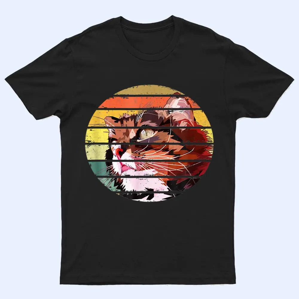 Retro Vintage Colorful Cat For Lovers Cat And Pets T Shirt