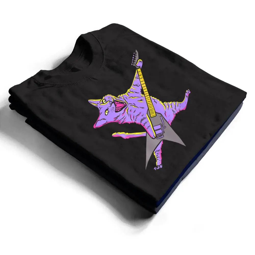 Rock-N-Roll-Cat-Animal-Musician-Guitar-Player-Cat-Lover-T-Shirt-1 Rock N Roll Cat Animal Musician Guitar Player Cat Lover T Shirt