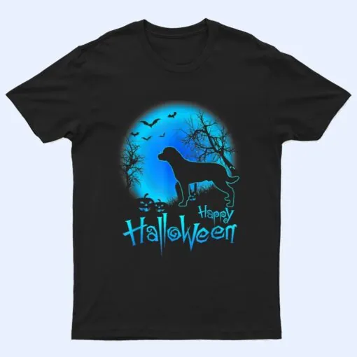 Rottweiler Dog in The Moon Halloween Costume T Shirt