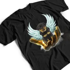 Rottweiler Golden Hand Heaven Wings Angel Guardian Dogs T Shirt