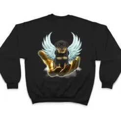 Rottweiler Golden Hand Heaven Wings Angel Guardian Dogs T Shirt