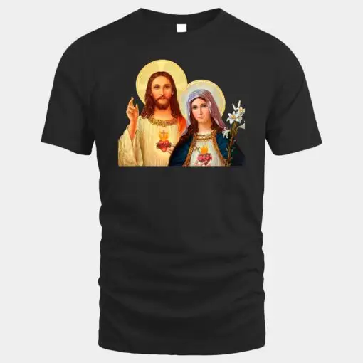 Sacred Heart and Immaculate Heart Picture Jesus and Mary  Ver 3