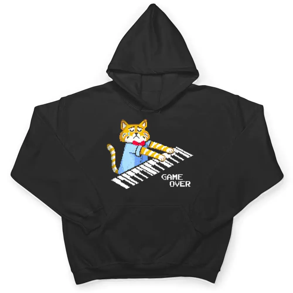 Sad-Cat-playing-keyboard-Game-Over-T-Shirt-3 Sad Cat playing keyboard Game Over T Shirt