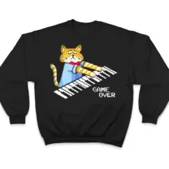 Sad Cat playing keyboard Game Over T Shirt Sad Cat playing keyboard Game Over T Shirt