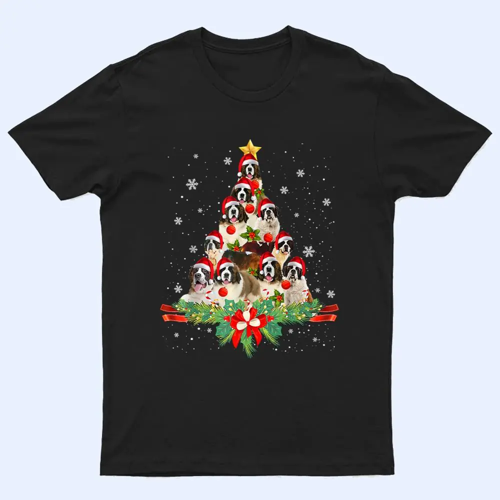 Saint Bernard Christmas Tree Dog Owner Gift T Shirt Saint Bernard Christmas Tree Dog Owner Gift T Shirt