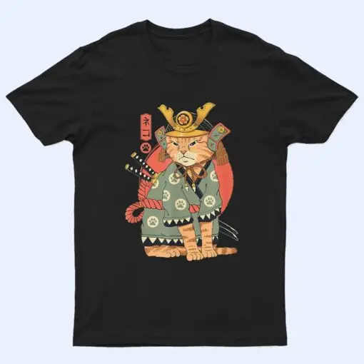 Samurai Japanese Cat Bushido Katana Vintage Gifts Men Women T Shirt