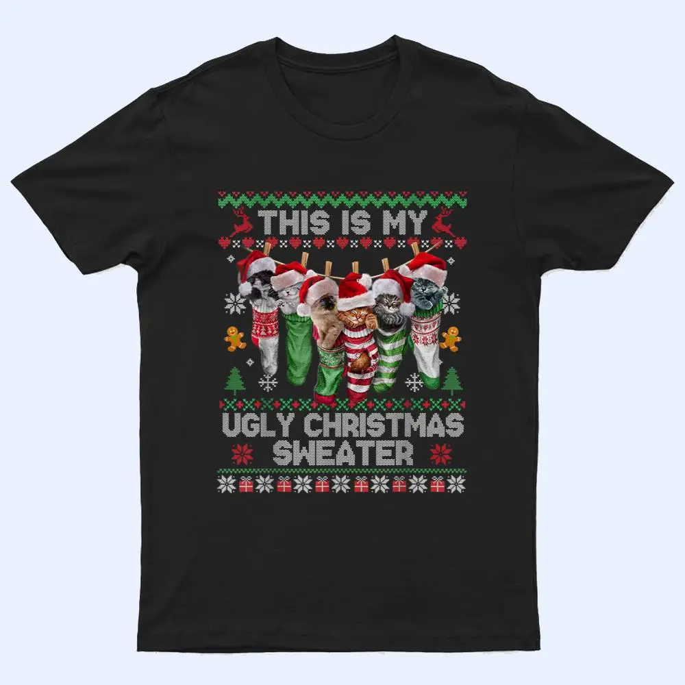 Santa Cats Pajama This is My Ugly Christmas Kittens Sweater T Shirt Santa Cats Pajama This is My Ugly Christmas Kittens Sweater T Shirt