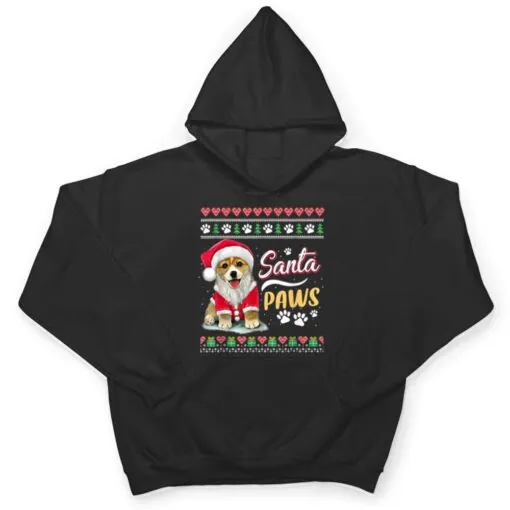 Santa Paws Christmas Dog Merry Christmas Funny Xmas T Shirt