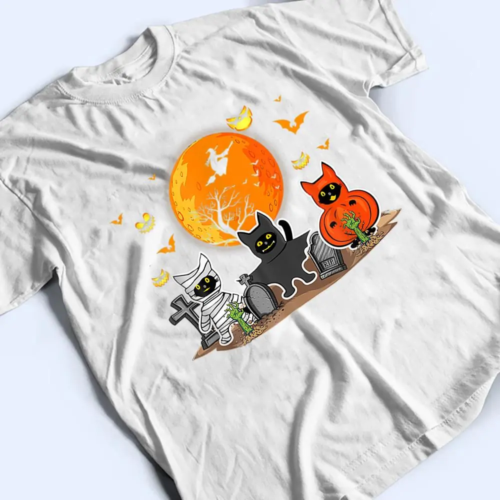 Scary-Halloween-Black-Cat-T-Shirt-2 Scary Halloween Black Cat T Shirt