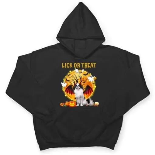 Scary Japanese Chin Dog Witch Hat Halloween Lick Or Treat T Shirt