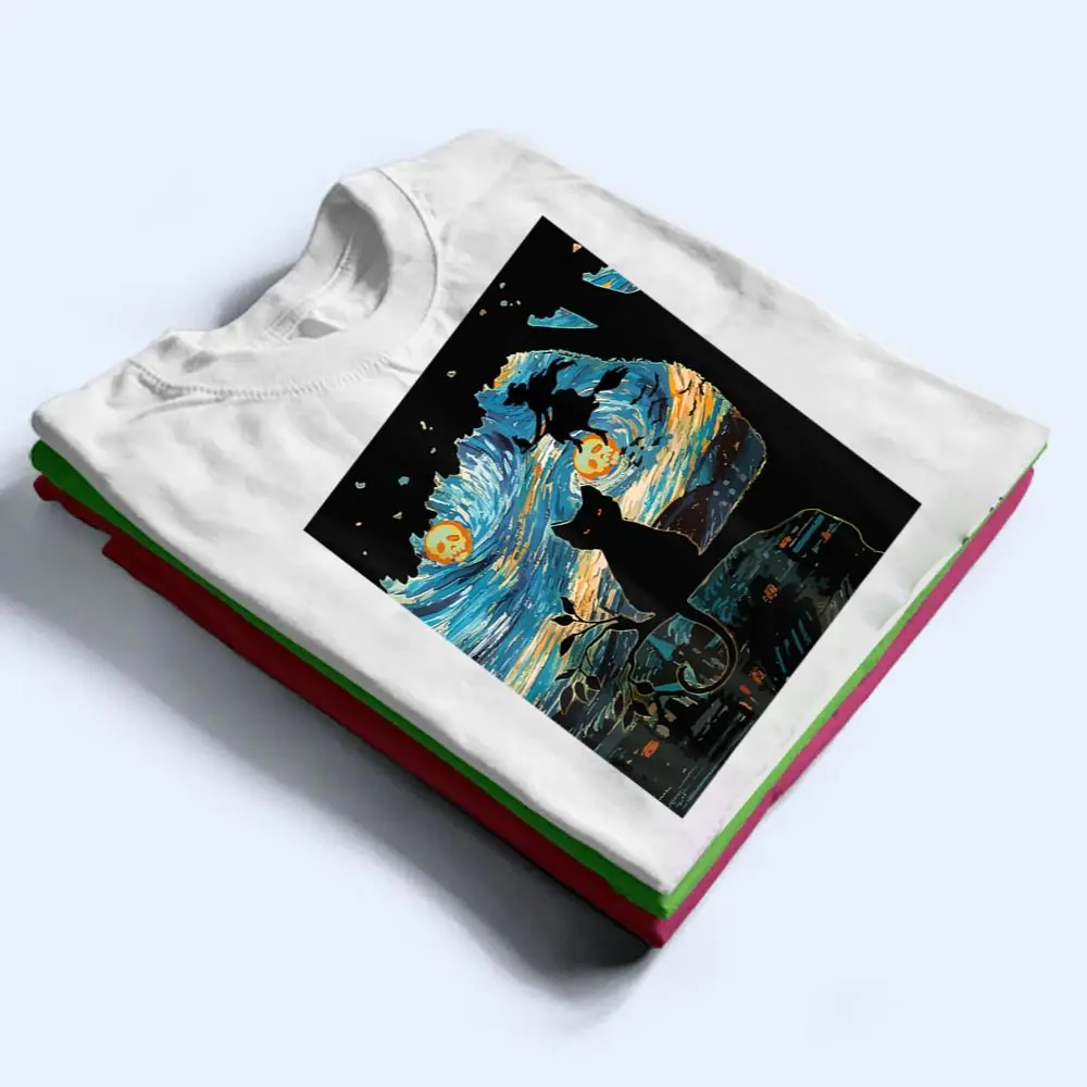 Starry Night Cat Van Gogh Cat T Shirt Starry Night Cat Van Gogh Cat T Shirt