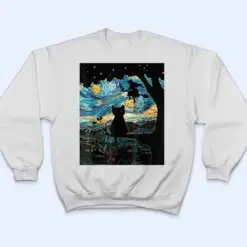 Scary Night Cat Halloween, Starry Night Cat Van Gogh Cat T Shirt Scary Night Cat Halloween, Starry Night Cat Van Gogh Cat T Shirt