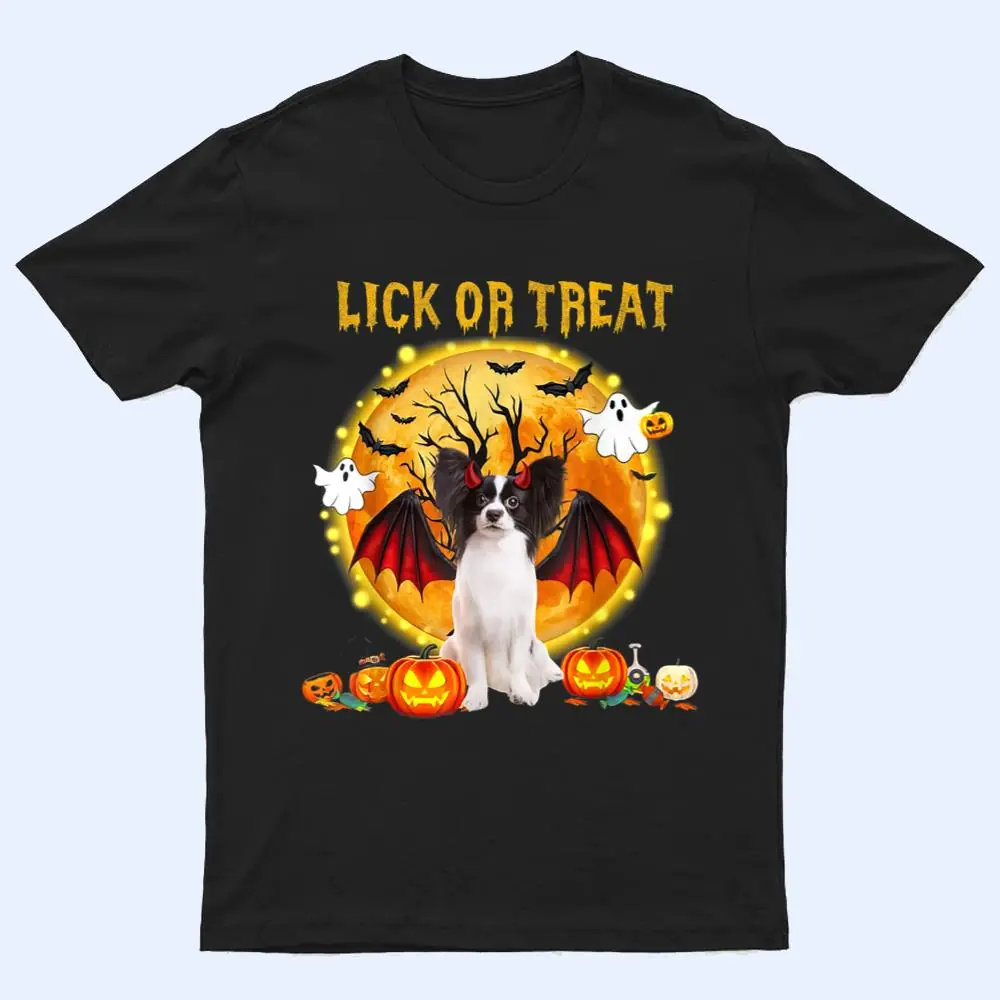 Scary Papillon Dog Witch Hat Halloween Lick Or Treat T Shirt Scary Papillon Dog Witch Hat Halloween Lick Or Treat T Shirt