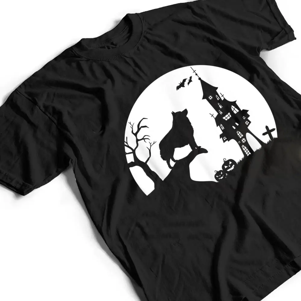 Schipperke-Dog-Moon-Silhouette-Funny-Halloween-Costume-T-Shirt-2 Schipperke Dog Moon Silhouette Funny Halloween Costume T Shirt