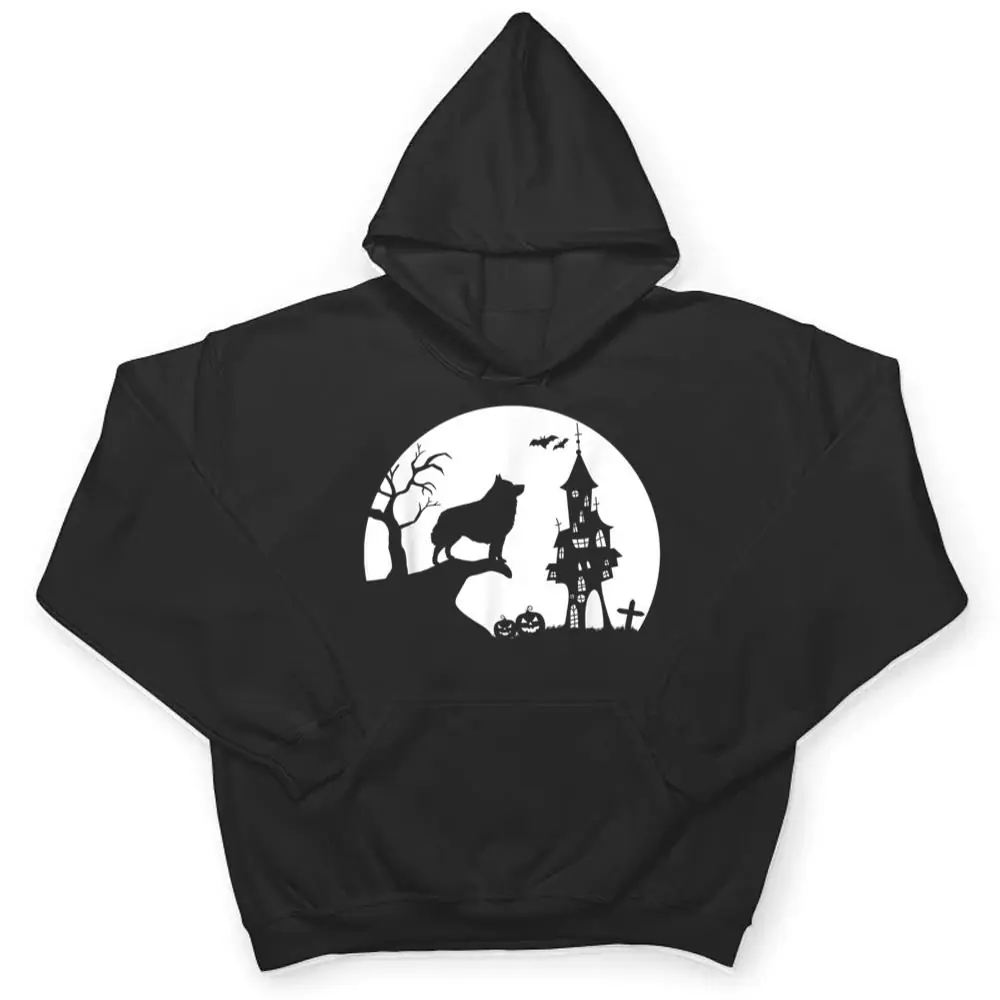 Schipperke-Dog-Moon-Silhouette-Funny-Halloween-Costume-T-Shirt-3 Schipperke Dog Moon Silhouette Funny Halloween Costume T Shirt