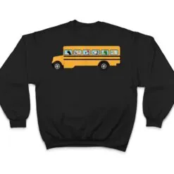 School Bus With Cat, Dog and Other Funny Animals T Shirt School Bus With Cat, Dog and Other Funny Animals T Shirt