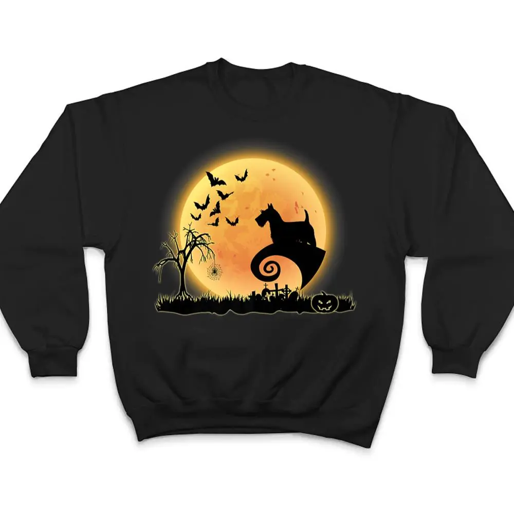 Scottish-Terrier-Scary-And-Moon-Dog-Funny-Halloween-Costume-T-Shirt-4 Scottish Terrier Scary And Moon Dog Funny Halloween Costume T Shirt