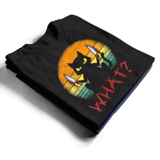 Serial Killer Halloween Cat T Shirt