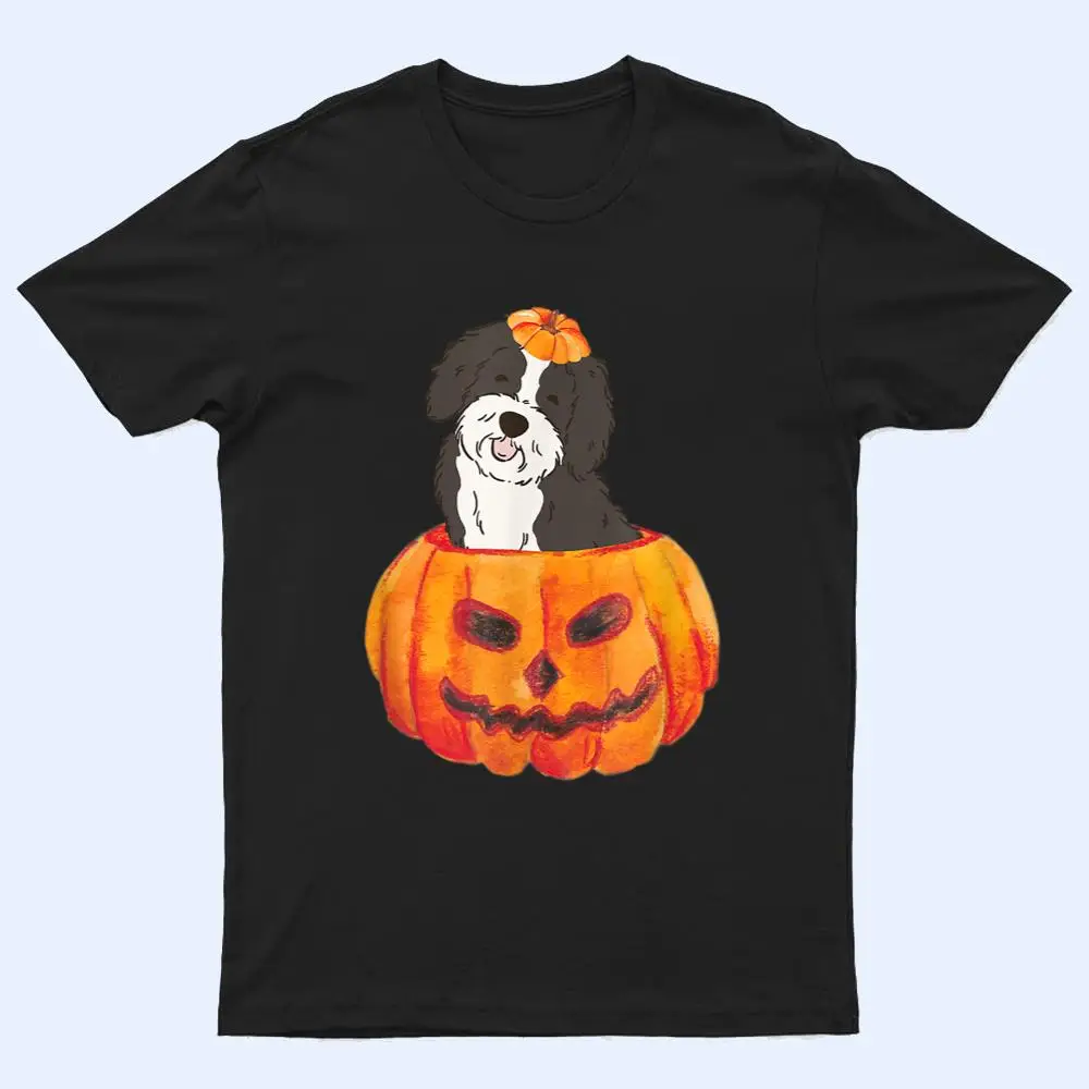 Sheepadoodle Pumpkin Sheeppoo Doodle Dog Halloween T Shirt Sheepadoodle Pumpkin Sheeppoo Doodle Dog Halloween T Shirt