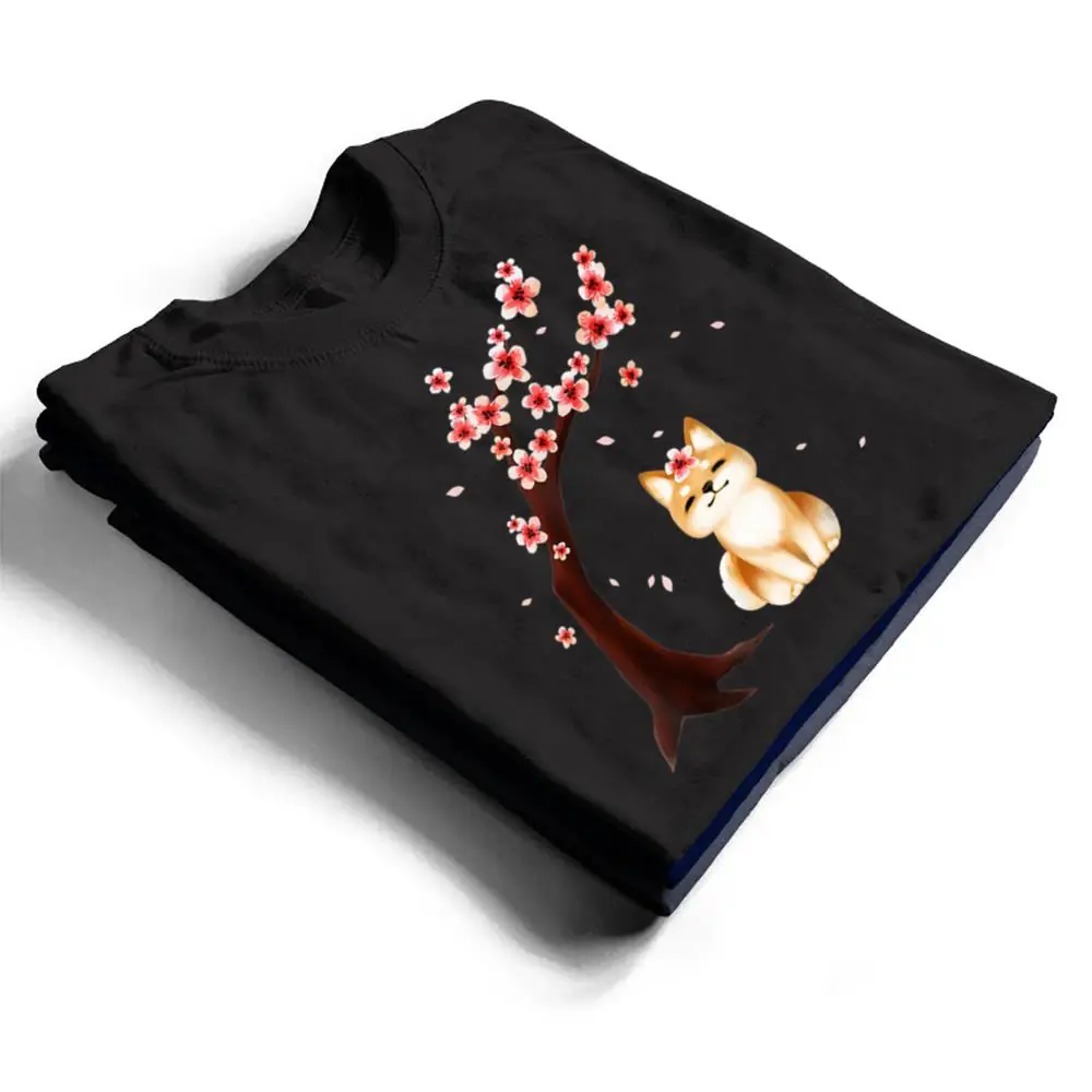 Shiba-Inu-Dog-Japanese-Cherry-Blossom-Sakura-Flower-T-Shirt-1 Shiba Inu Dog Japanese Cherry Blossom Sakura Flower T Shirt