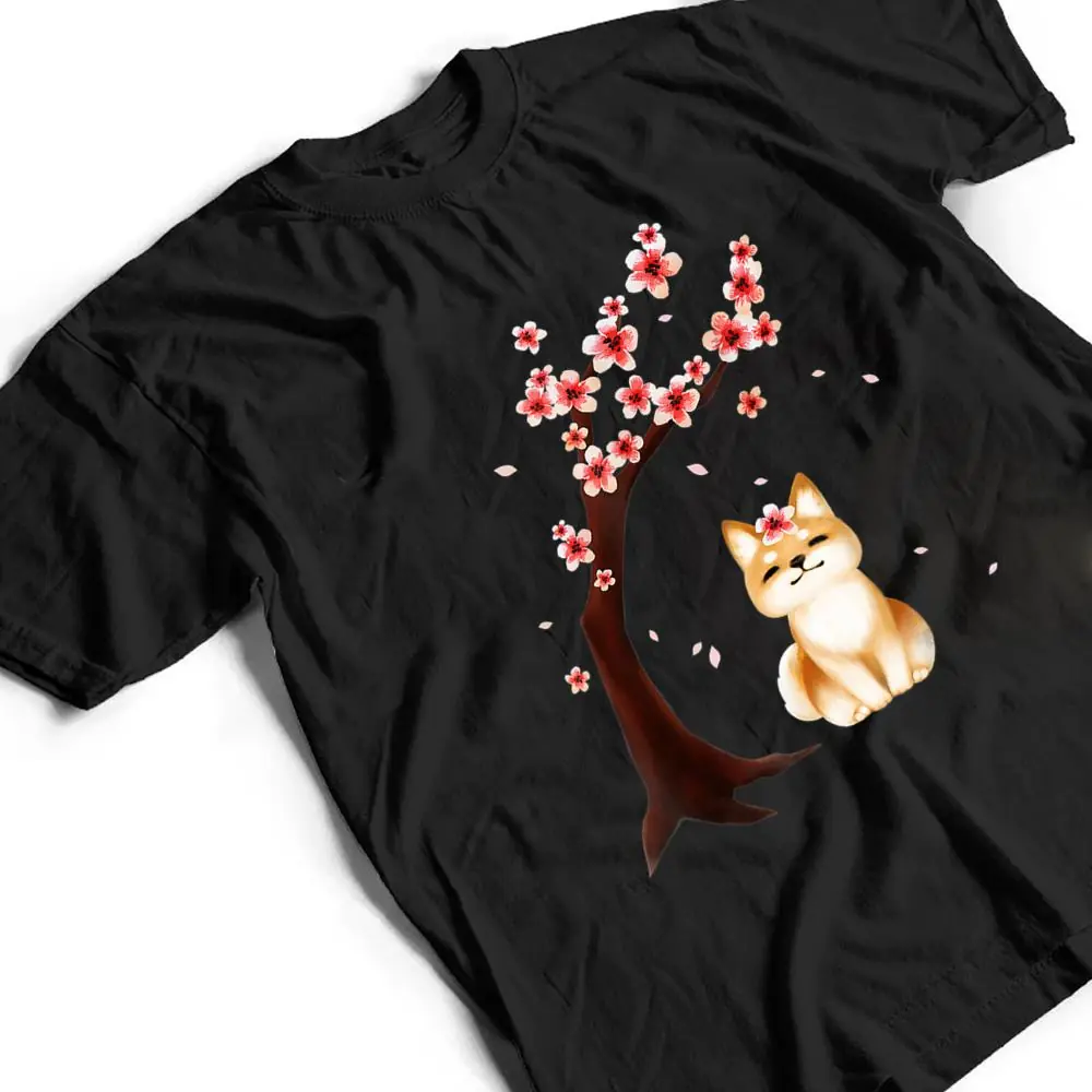 Shiba-Inu-Dog-Japanese-Cherry-Blossom-Sakura-Flower-T-Shirt-2 Shiba Inu Dog Japanese Cherry Blossom Sakura Flower T Shirt