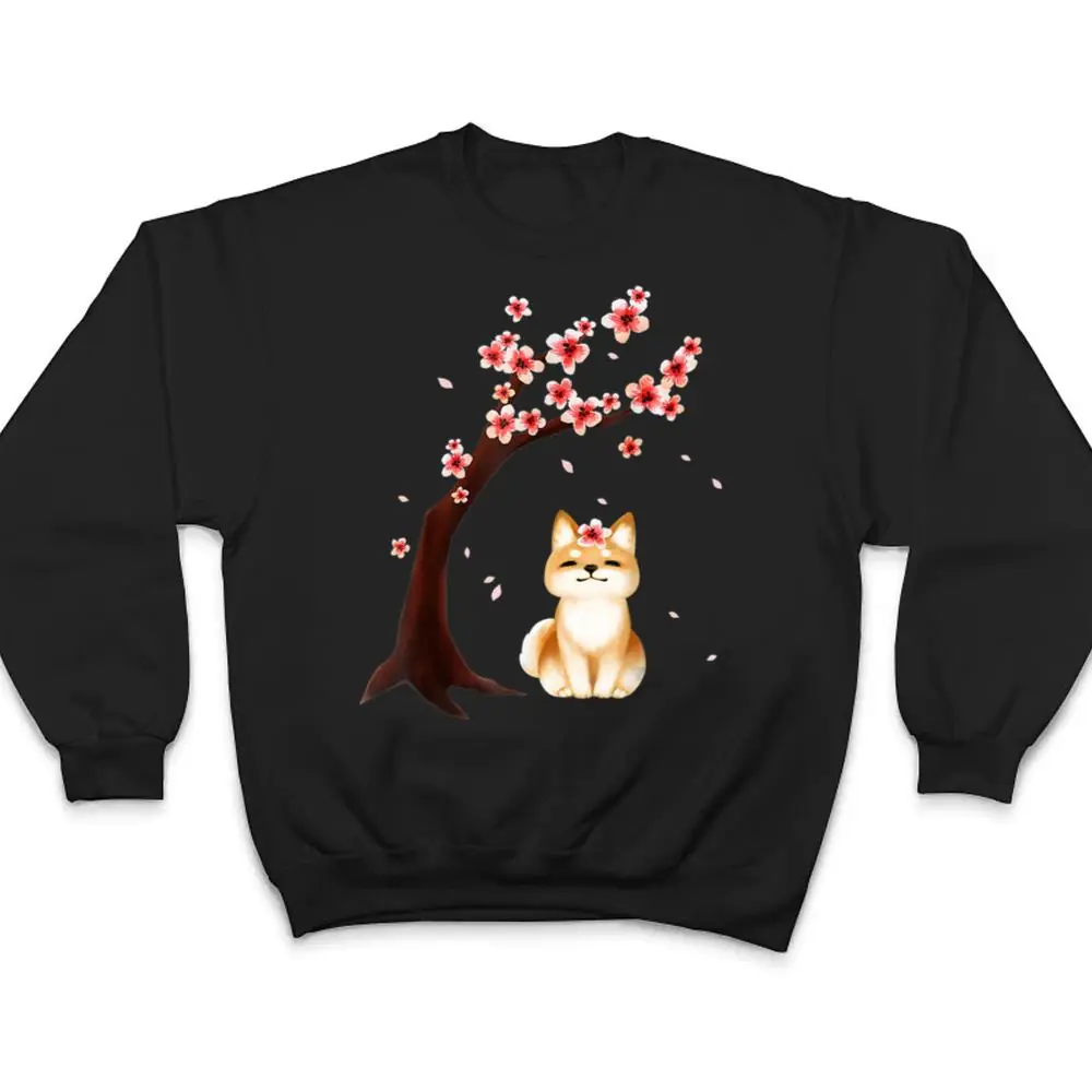 Shiba-Inu-Dog-Japanese-Cherry-Blossom-Sakura-Flower-T-Shirt-4 Shiba Inu Dog Japanese Cherry Blossom Sakura Flower T Shirt