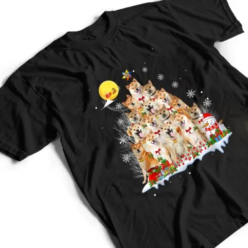 Shiba Inu Dog Lover Matching Santa Christmas Tree T Shirt