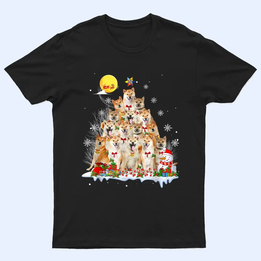 Shiba Inu Dog Lover Matching Santa Christmas Tree T Shirt Shiba Inu Dog Lover Matching Santa Christmas Tree T Shirt