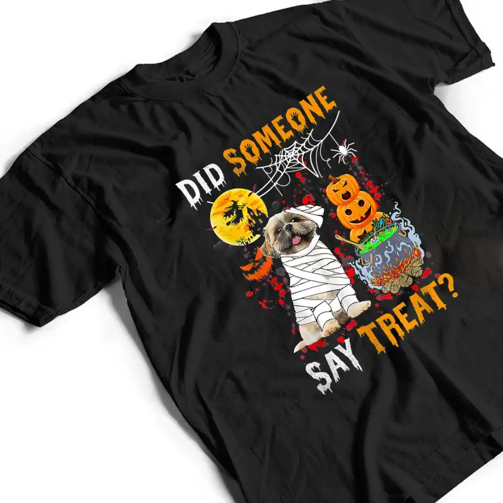 Shih-Tzu-Dog-Halloween-Did-Someone-Say-Treat-T-Shirt-2 Shih Tzu Dog Halloween Did Someone Say Treat T Shirt