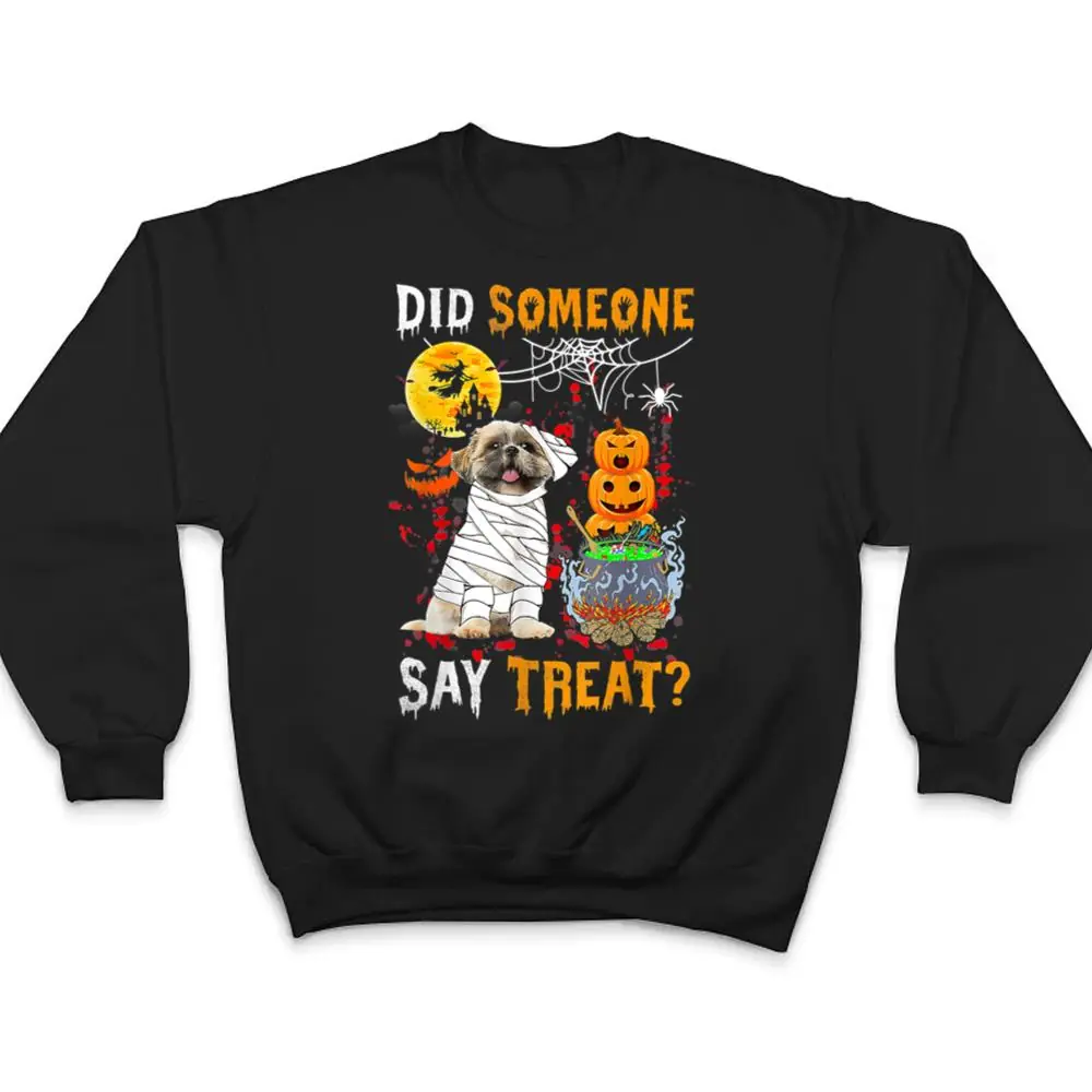 Shih-Tzu-Dog-Halloween-Did-Someone-Say-Treat-T-Shirt-4 Shih Tzu Dog Halloween Did Someone Say Treat T Shirt
