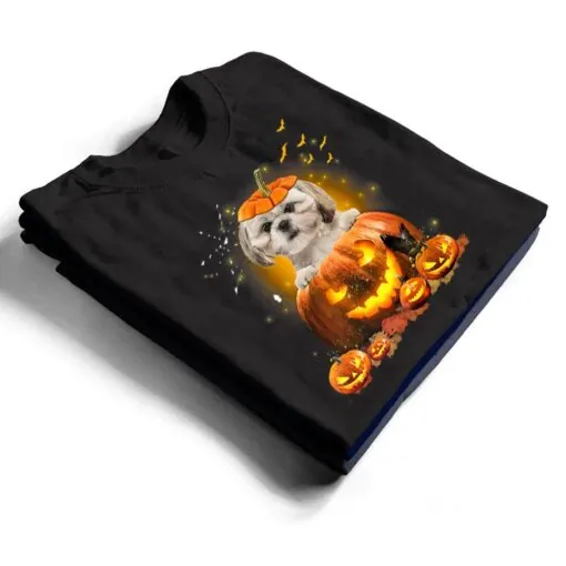 Shih Tzu Pumpkin Funny Cute Dog Lover Halloween T Shirt